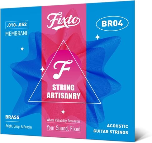Acoustic Guitar Strings, Brass, Hybrid 10-52 Gauge, Full Set for Strumming & Fingerstyle in Saudi Arabia