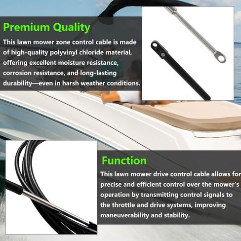 19ft Boat Throttle and Shift Control Cables, 600A Gen I Remote Cable Set, Boat Throttle Control Cable Compatible with Mercury MerCruiser Marine Force Outboard Motors, Replaces CC17919 (Pack of 2) in Saudi Arabia