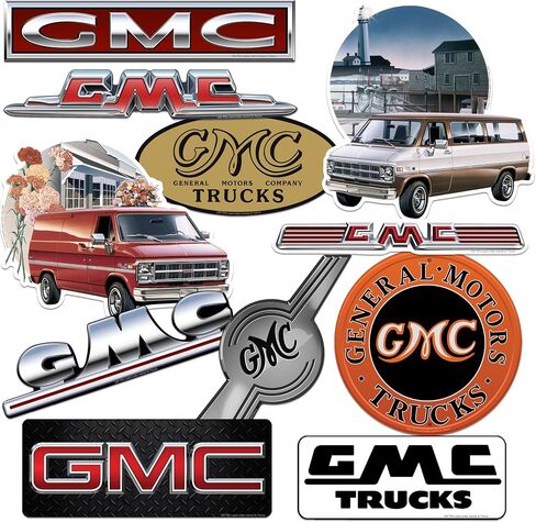 GMC Vinyl Large Deluxe Stickers Variety Pack - Laptop, Water Bottle, Scrapbooking, Tablet, Skateboard, Indoor/Outdoor - Set of 11 in Saudi Arabia