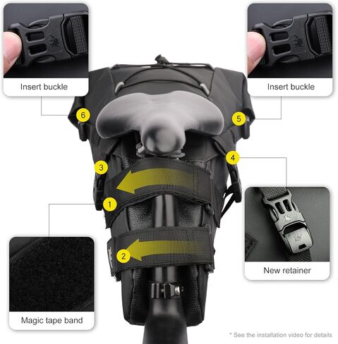 Bike Saddle Bag Waterproof 13L Under Seat Storage for Mountain Road Biking and Commuting Trips in Kuwait