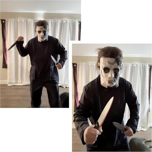 Men's Halloween Bodysuit Set 5-Pieces Jumpsuit Halloween Outfits Set for Adults Men Clothing in Saudi Arabia