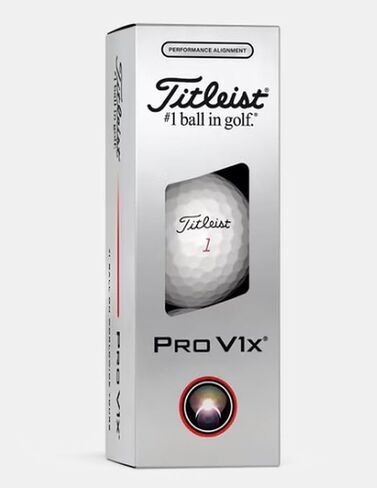 كرات الجولف Titleist Pro V1x Performance Alignment، 1-دزينة أبيض/أسود in Saudi Arabia