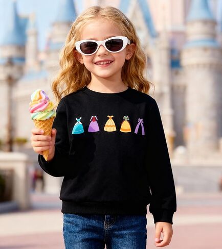Princess Girls Sweatshirts Magical Long Sleeve Shirt Toddler Holiday Vacation Crewneck Pullover in Kuwait