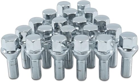 24PCS M14x1.5 Lug Nuts for 2003-2014 Chevrolet Express 1500, 1999-2019 Silverado 1500, 2007-2013 Avalanche, 2015-2019 Colorado - Black Closed End Bulge Acorn Lug Nuts in Saudi Arabia