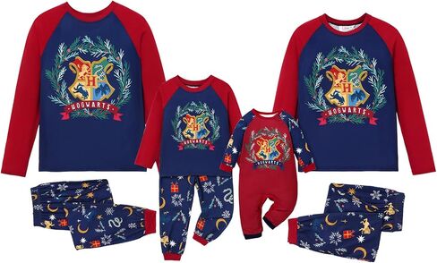Harry Potter Family Christmas Matching Pajamas مجموعات Xmas PJS Top و Pant Met for Kids in Kuwait