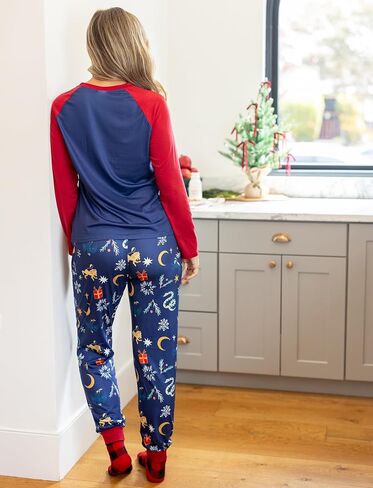 Harry Potter Family Christmas Matching Pajamas مجموعات Xmas PJS Top و Pant Met for Kids in Kuwait
