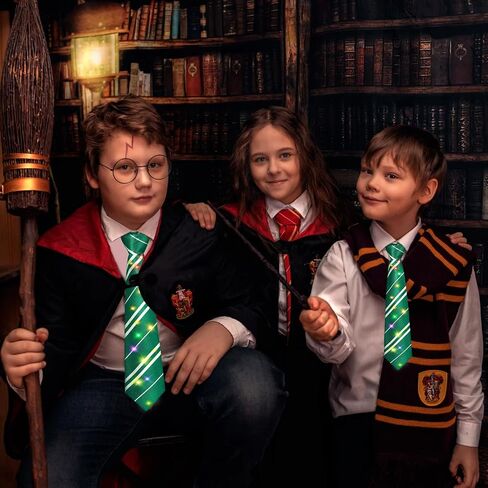 تعادل Cosplay Lead للمدرسة السحرية ، وملحقات أزياء الهالوين ، تضيء العنق للمسلسلات ، وربطة التعادل الأحمر والأصفر ، وملابس الجدة ، هدية نيكتيك للأطفال المراهقين الأولاد والبنات in Saudi Arabia