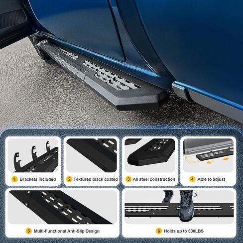 ONINE LASER CUT 7 "لوحات تشغيل مخصصة FIT FIT 2019-2025 DODGE RAM 1500 NEW BODY CREW SIDE STEPS NERF BARS (لا تتناسب مع 2019-2025 RAM 1500 CLASSIC) in Kuwait