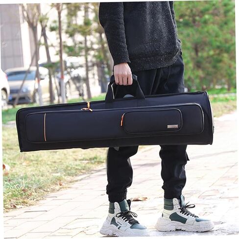 Luxshiny Trombone Bag with Double Shoulder Straps High-density Oxford Cloth Musical Instrument Carrying Case for Tenor Bass Trombone Protection and Shockproof Storage in Kuwait