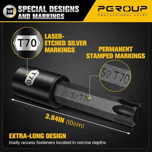 1/2 "تأثير مجموعة مقبس Allen ، 8 قطعة طويلة متري طولها 6-19 ملم مقبس سداسي سداسي ، S2 & CR-MO مع حالة تخزين ذات علامات الحجم والخدمة الثقيلة لإصلاح السيارات والصيانة الميكانيكية in Kuwait