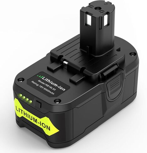 6 حزم RB18L50 18V 6000MAH بطارية الليثيوم متوافقة مع RYOBI 18V BPL-1815 BPL-1820G BPL1820 BPL18151 P102 P103 in Kuwait