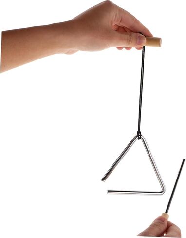 Handheld Iron Triangle Percussion Instrument with Triangle Bell Producing Clear Sound for School Bands Orchestras and Musical Performances in Saudi Arabia