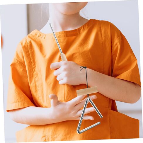 Handheld Iron Triangle Percussion Instrument with Triangle Bell Producing Clear Sound for School Bands Orchestras and Musical Performances in Saudi Arabia