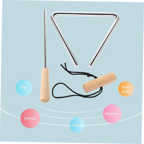 Handheld Iron Triangle Percussion Instrument with Triangle Bell Producing Clear Sound for School Bands Orchestras and Musical Performances in Saudi Arabia