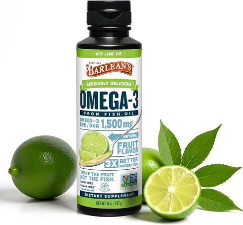 مانجو المانجو الخوخ أوميغا 3 ملحق سائل زيت السمك مع فيتامين د ، 1080 ملغ من حمض الدهون والدهون ، من النكهة النكهة والبوربلس للدماغ ، المفصل ، وصحة القلب ، 16 أوقية in Kuwait