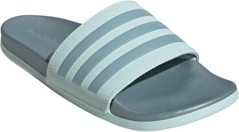 صندل Adilette مريح منزلق للسيدات من adidas، Halo Mint/Magic Gray Metallic/Halo Mint، 9 in Saudi Arabia