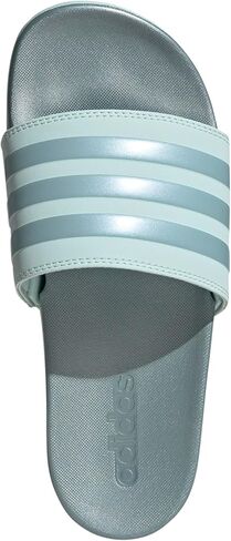 صندل Adilette مريح منزلق للسيدات من adidas، Halo Mint/Magic Gray Metallic/Halo Mint، 9 in Saudi Arabia