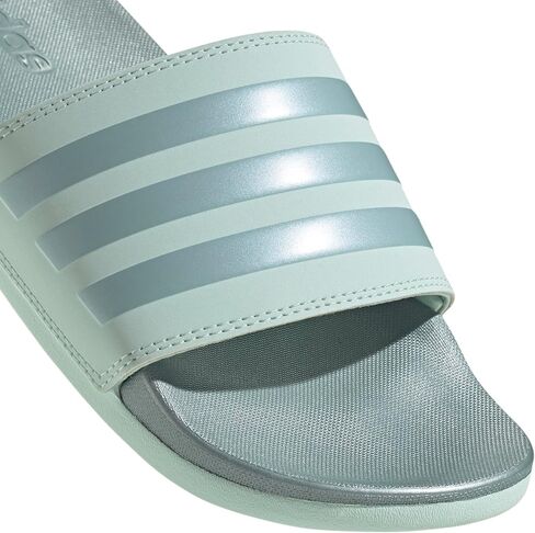 صندل Adilette مريح منزلق للسيدات من adidas، Halo Mint/Magic Gray Metallic/Halo Mint، 9 in Saudi Arabia