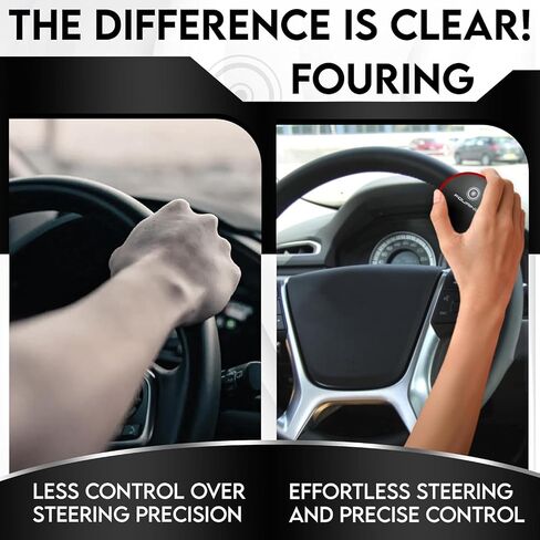 BL Steering Wheel Knob Spinner - Universal Non -Slip Fit و ABS & Premium Silicone Finish Knob مع محمل كرة معدنية - مثالية للسيارات والشاحنات والقوارب (Gold كبيرة) in Kuwait