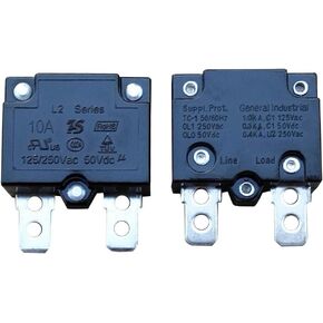 WELLYE 2Pcs 10A 125/250Vac 50Vdc Automatic Reset Relay Fuse Therma Switch Circuit Breaker Current Overload Protector Children Ride On Toy Car Accessories