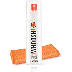 ووش! بخاخ ومنديل منظف الشاشة [مجموعة من 2] - 2.7 أونصة سائلة + 1 مناديل قماش من الألياف الدقيقة - منظف إلكتروني بحجم مناسب للسفر للسيارة والكمبيوتر والكمبيوتر المحمول وماك بوك والهاتف والساعة والنظارات - مجموعة تنظيف العدسات in Kuwait