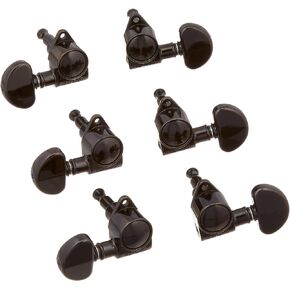 Grover 102-18BC Rotomatic 18:1 3 per Side Machine Heads, Black Chrome