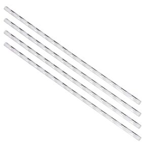 uxcell Acrylic Round Rod,1/4 Diameter 10 Inch Length,Spiral White Line,Solid Plastic PMMA Bar Stick 4pcs