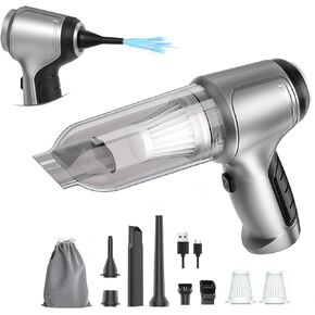 CLZFXS Car Vacuum Cleaner Portable Cordless - 12000PA 3 in 1 Car Vacuum Cleaner High Power Wireless Handheld - Air Duster - Mini Vacuum Cleaner for Car Home Office PC Pet