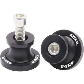 Motorcycle Swing Arm Sliders Spools 2pcs 8MM CNC Swing Arm Stand Screw for Suzuki GSXR 125 250 300 600 750 1000 Black
