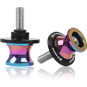 BAIONE 2PCS Motorcycle Swingarm Spools Sliders Universal for All M8-1.5 x 8mm Swing Arm Compatible with BMW Honda Suzuki Kawasaki CNC Aluminium Swing Arm Spools Screw (Colorful Purple)