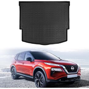 Xipoo Cargo Mat متوافق مع 2021-2024 Nissan Rogue Cargo Mat Backrest Mat Trunk بطانة بديلة لملحقات Nissan Rogue 2021-2024 (تناسب 2021-2024 Nissan Rogue، حصيرة الشحن + سجادات مسند الظهر)