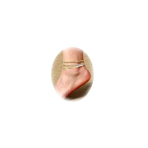 Gold Ankle Bracelet for Women Girls Cuban Herringbone Chain Anklet Layered Anklet Bracelet Summer Holiday Anklets (3pcs dainty)