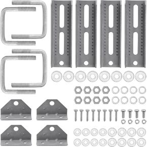 Racewill Boat Trailer Bunk Brackets: 8" Galvanized Swivel Top Boat Bunk Brackets, Boat Trailer Parts for 2x3 Boat Trailer Crossmember