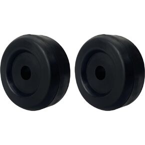 COLOFULWAY 3.4 Inch Boat Trailer Black Rubber Keel Roller End Caps (Pack of 2)