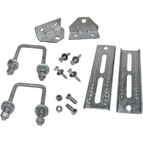 2 Pack 8" Galvanized Swivel Top Bunk Bracket Kit with Hardware for Boat Trailer, fits 3x3 Cross Members, Heavy Duty (2 Pack)