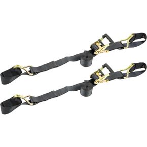 ANCHOR STRAPS Ratchet Strap Tie-Down, 1.5" x7' 1,000lb WLL Heavy Duty Tie-Down 4 Pack, Soft Ties, Axle Straps, ShockStrap Bungee attachment points, Polyester Webbing