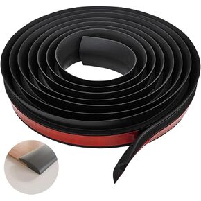 COUKIU 10 FT PVC Floor Transition Strip, Peel and Stick Molding Trim for Threshold Transitions with a Height Less Than 10 mm/0.4in, Carpet & Floor Edging Trim, Carpet to Tile Transition Strip(Black)