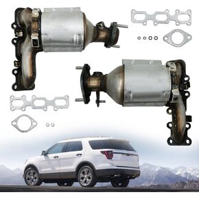 Blrack 674-255 674-256 Front Left&Right Catalytic Converters Fit for 2013-2019 Ford Explorer FLEX Taurus Police Interceptor 3.5L/3.7L for 2013-2016 Lincoln MKS MKZ 2013-2018 MKT 3.7L