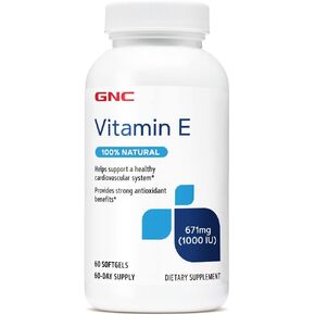 GNC Vitamin E 100% Natural 1000IU - 60 Softgels
