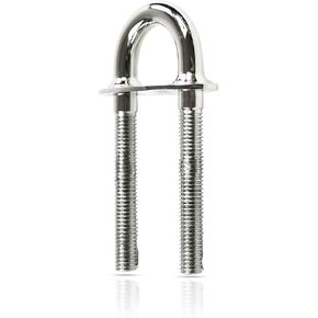MARINE CITY Stainless Steel Mirror Polished Finish Boat Stern 1/2 Inch Stock Fixed Welding Plate Bow Eye U-Bolt (Length 5-1/4 Inches) for Marines – Boats – Yachts – Accessory Hardware (Pack of 1)