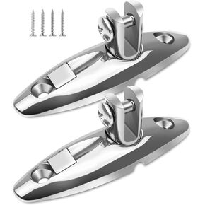 HZSIFU 2PCS Boat Bimini Top Swivel Hinge, 360 Degree Rotation with Screws Marine Accessories, 316 Stainless Steel Quick Release Deck Side Mount Hinge