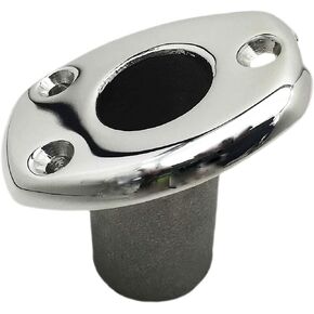 MARINE CITY 316 Grade Stainless Steel Durable Deck Flush Mounting Base Flag Socket Grade T-Handle (Fits for 1 Inch Pole) for Boats – Yachts – Marines – Hardware Accessories (Pack of 1)