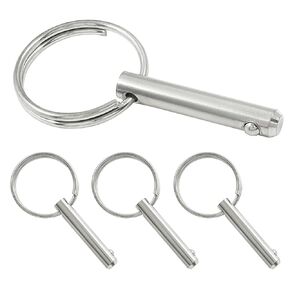 4pcs Quick Release Pin, 5/16" (8mm) Diameter, Usable Length 2-3/8", Overall Length 3", 316 Stainless Steel Bimini Top Pins for Boat Marine Hardware