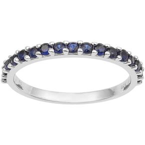 Half Eternity Round Multi Choice Gemstones 925 Sterling Silver Stackable Band Women Rings