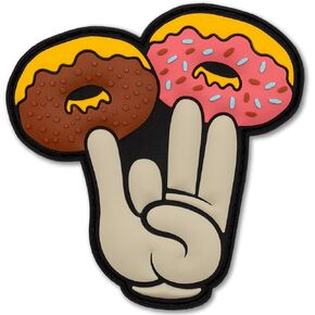 'Shocker Donuts' Humorous Funny PVC Patch: Custom Patches - Tactical Hook Backed Patch for Morale Patch Collectors, Military, Meme Lovers, The Shocker, Meme 3D PVC Patches Tactical