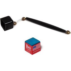 OKKO Pocket Chalker Billiard Pool Cue Chalk Holder Black + 1 pc of Master Chalk