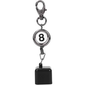 Diyeeni Billiards Pool Cue Chalk Holder, Portable Chalk Holder for Billiards, Billiards Chalk Holder Key Ring, Pool Cue Case, Retractable Cord Extending up to 50cm