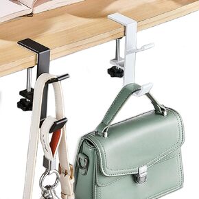 KISOY Branch Shaped Handbag Hanger Desk Hook Purse Hook for Table(1White+1Black)