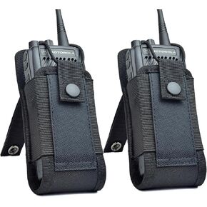 HYS MOLLE Radio Pouch Nylon Case, Tactical Holster Pouch for Duty Belt, Walkie Talkie Radio Holster for Motorola GP328 PRO5150 GP320 GP340 MTX960 RDU4100 RMV2080 Handheld Two Way Radio (Pack of 2)