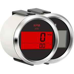 SAMDO مقاوم للماء البحرية 52 مللي متر مقياس سرعة الدوران الرقمي سيارة شاحنة قارب مقياس سرعة الدوران مع مقياس ساعة 0-9990 دورة في الدقيقة in Kuwait